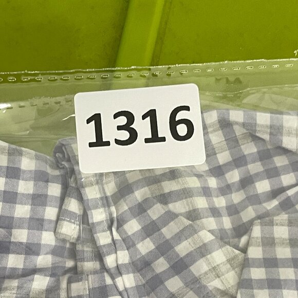 Banana Republic‎ L Men Soft Wash Standard Fit Button Down Purple Plaid Casual - Picture 12 of 12